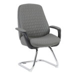 ΚΑΡΕΚΛΑ ΕΠΙΣΚΕΠΤΗ VELUM-s HM1235.10 ΓΚΡΙ PU--ΒΑΣΗ ΧΡΩΜΙΟΥ 71x60x100Υεκ.