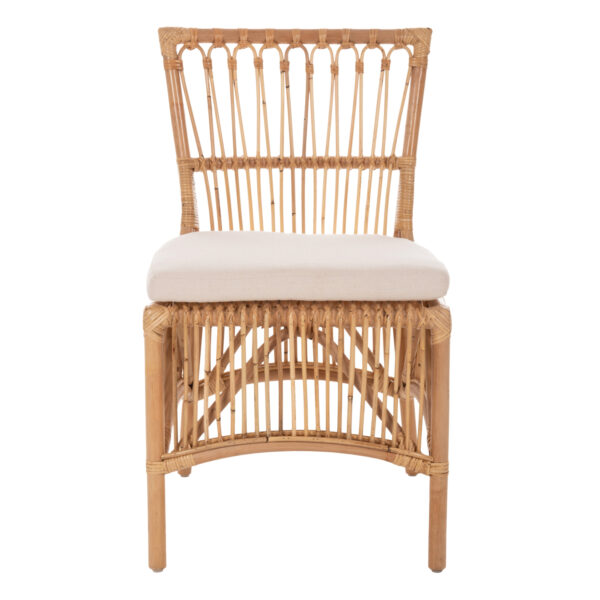 ΚΑΡΕΚΛΑ THALIN HM9834 RATTAN ΣΕ ΦΥΣΙΚΟ-ΜΑΞΙΛΑΡΙ ΣΕ ΛΕΥΚΟ 53x58x91Υεκ. - Image 3