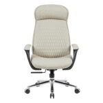 ΚΑΡΕΚΛΑ ΓΡΑΦΕΙΟΥ VELUM HM1233.02 ΜΠΕΖ PU--ΒΑΣΗ ΧΡΩΜΙΟΥ 71x69x116-122Υεκ. - Image 3