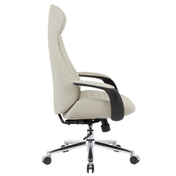 ΚΑΡΕΚΛΑ ΓΡΑΦΕΙΟΥ VELUM HM1233.02 ΜΠΕΖ PU--ΒΑΣΗ ΧΡΩΜΙΟΥ 71x69x116-122Υεκ. - Image 4