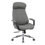 ΚΑΡΕΚΛΑ ΓΡΑΦΕΙΟΥ VELUM HM1233.10 ΓΚΡΙ PU--ΒΑΣΗ ΧΡΩΜΙΟΥ 71x69x116-122Υεκ.