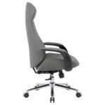 ΚΑΡΕΚΛΑ ΓΡΑΦΕΙΟΥ VELUM HM1233.10 ΓΚΡΙ PU--ΒΑΣΗ ΧΡΩΜΙΟΥ 71x69x116-122Υεκ. - Image 4