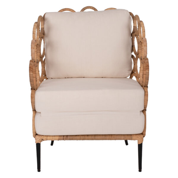 ΠΟΛΥΘΡΟΝΑ RINGER HM9341 ΑΠΟ RATTAN-ΜΕΤΑΛΛΟ ΦΥΣΙΚΟ ΧΡΩΜΑ 65x69x86Y εκ. - Image 3
