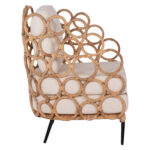 ΠΟΛΥΘΡΟΝΑ RINGER HM9341 ΑΠΟ RATTAN-ΜΕΤΑΛΛΟ ΦΥΣΙΚΟ ΧΡΩΜΑ 65x69x86Y εκ. - Image 4
