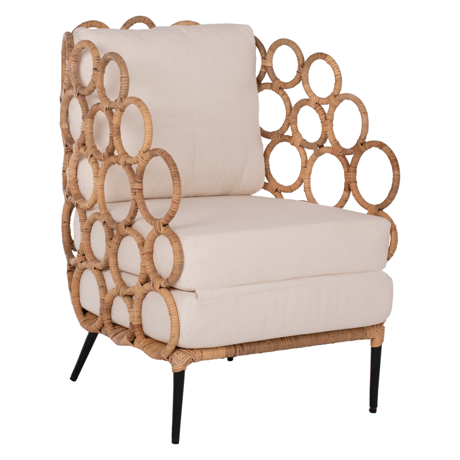 HM9341 ΠΟΛΥΘΡΟΝΑ RINGER HM9341 ΑΠΟ RATTAN-ΜΕΤΑΛΛΟ ΦΥΣΙΚΟ ΧΡΩΜΑ 65x69x86Y εκ. - Image 1