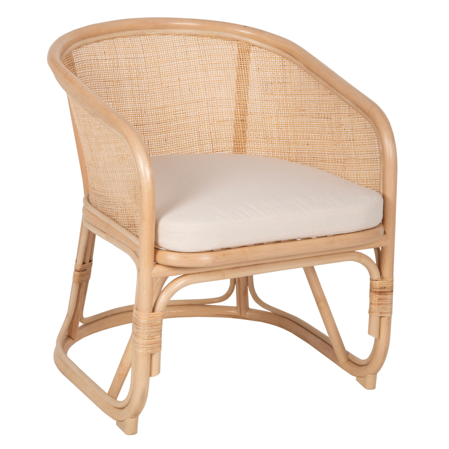 HM9839 ΠΟΛΥΘΡΟΝΑ ΚΙΚΟ HM9839 RATTAN ΣΕ ΦΥΣΙΚΟ ΧΡΩΜΑ-ΛΕΥΚΟ ΜΑΞΙΛΑΡΙ 61x71x76Yεκ. - Image 1