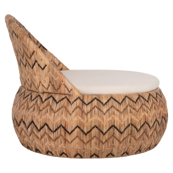 ΠΟΛΥΘΡΟΝΑ ΣΤΡΟΓΓΥΛΗ LADLON HM5992 RATTAN ΦΥΣΙΚΟ-ΕΚΡΟΥ ΜΑΞΙΛΑΡΙ 97x97x76Υεκ. - Image 4