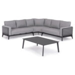 ΣΕΤ ΣΑΛΟΝΙ ΕΞ.ΧΩΡΟΥ 4ΤΜΧ ORION CORNER HM6191.01 ΣΚΟΥΡΟ ΓΚΡΙ ΑΛΟΥΜΙΝΙΟ & OLEFIN