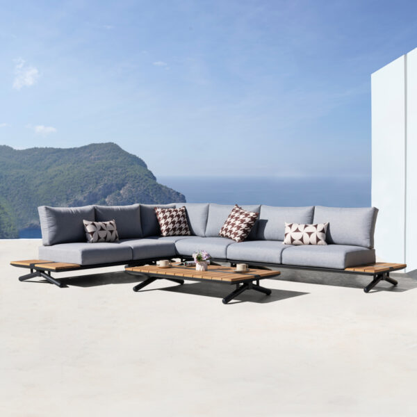 ΣΕΤ ΣΑΛΟΝΙ ΕΞ.ΧΩΡΟΥ 5ΤΜΧ MEILANI HM6190 ΑΛΟΥΜΙΝΙΟ-ΞΥΛΟ ΕΥΚΑΛΥΠΤΟΥ-ΣΧΟΙΝΙ - Image 3