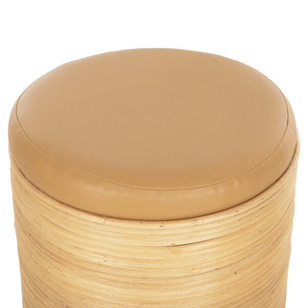 ΣΚΑΜΠΟ MITCH HM9886 ΦΥΣΙΚΟ RATTAN-ΚΑΘΙΣΜΑ ΑΠΟ PU ΜΠΕΖ Φ37x47Υεκ. - Image 4