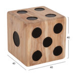 ΣΚΑΜΠΟ ΖΑΡΙ HM7898 ΞΥΛΟ ΤΕΑΚ ΣΕ WHITE WASH ΧΡΩΜΑ 40x40x40 εκ. - Image 2