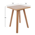 ΤΡΑΠΕΖΙ VEGAS HM10428.03 MDF ΣΕ ΦΥΣΙΚΟ-ΠΟΔΙΑ ΟΞΙΑΣ ΣΕ ΦΥΣΙΚΟ 55Χ55Χ78Υεκ - Image 2