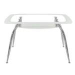ΤΡΑΠΕΖΙ NORRIS 120Χ75Χ75ΕΚ HM0086.01 ΓΥΑΛΙΝΟ ΛΕΥΚΟ - Image 2