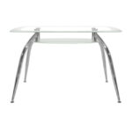 ΤΡΑΠΕΖΙ NORRIS 120Χ75Χ75ΕΚ HM0086.01 ΓΥΑΛΙΝΟ ΛΕΥΚΟ - Image 3