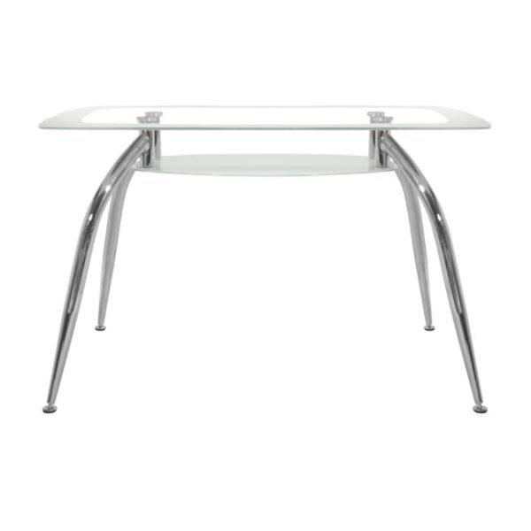 ΤΡΑΠΕΖΙ NORRIS 120Χ75Χ75ΕΚ HM0086.01 ΓΥΑΛΙΝΟ ΛΕΥΚΟ - Image 3