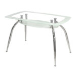 ΤΡΑΠΕΖΙ NORRIS 120Χ75Χ75ΕΚ HM0086.01 ΓΥΑΛΙΝΟ ΛΕΥΚΟ - Image 4