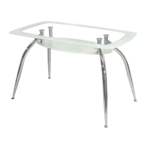 ΤΡΑΠΕΖΙ NORRIS 120Χ75Χ75ΕΚ HM0086.01 ΓΥΑΛΙΝΟ ΛΕΥΚΟ - Image 4