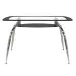 ΤΡΑΠΕΖΙ NORRIS 120Χ75Χ75ΕΚ HM0086.02 ΓΥΑΛΙΝΟ ΜΑΥΡΟ - Image 3