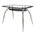 ΤΡΑΠΕΖΙ NORRIS 120Χ75Χ75ΕΚ HM0086.02 ΓΥΑΛΙΝΟ ΜΑΥΡΟ - Image 4